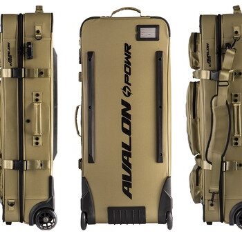 AVALON BORSA TROLLEY POWR RECURVE OLIVE CON RUOTE 98X40X30CM-3